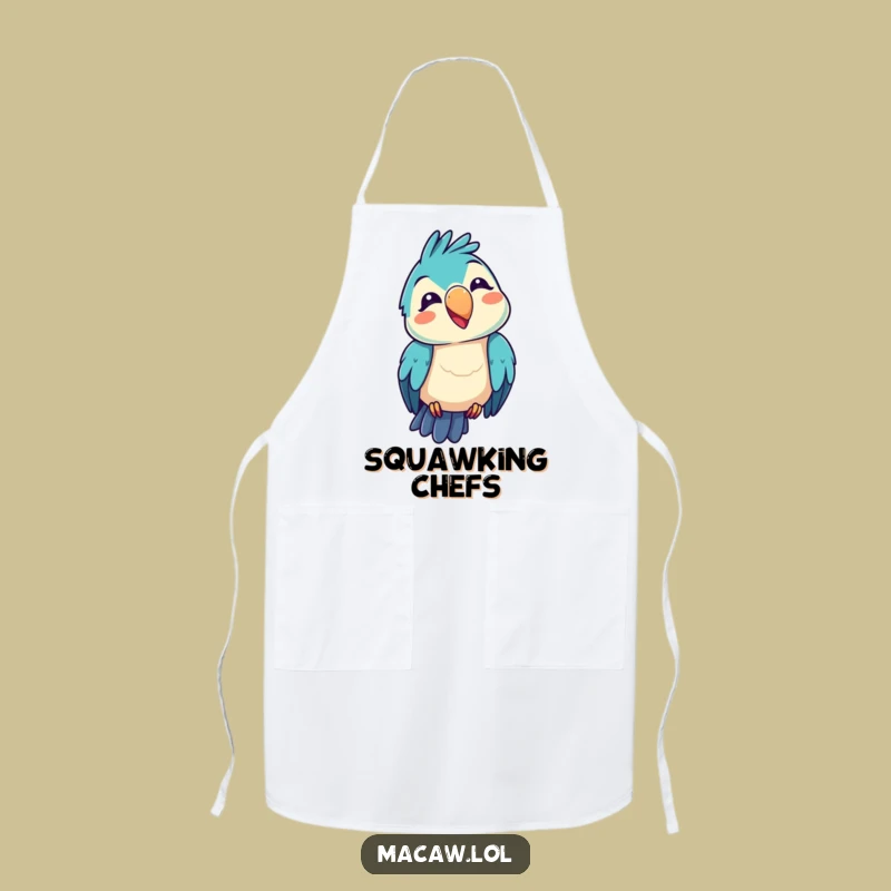 Funny Kawaii Macaw Apron: Kitchen Silliness, Delightful Gift