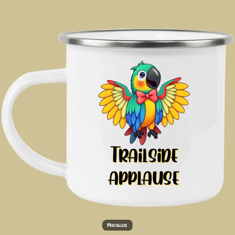 Funny Macaw Camping Mug: Durable and Quirky, Perfect Funny Gift for Campers