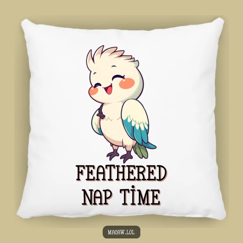 Funny Macaw Pillow: Happy Preening Comfort - Cheerful Gift!