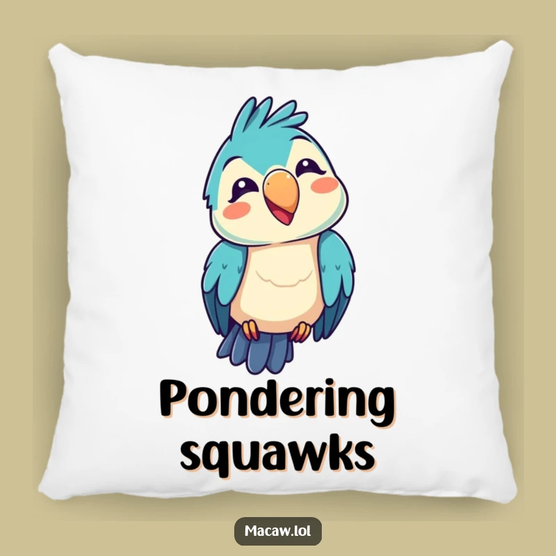 Funny Kawaii Macaw Pillow: Soft Silly Comfort, Hilarious Throw Gift
