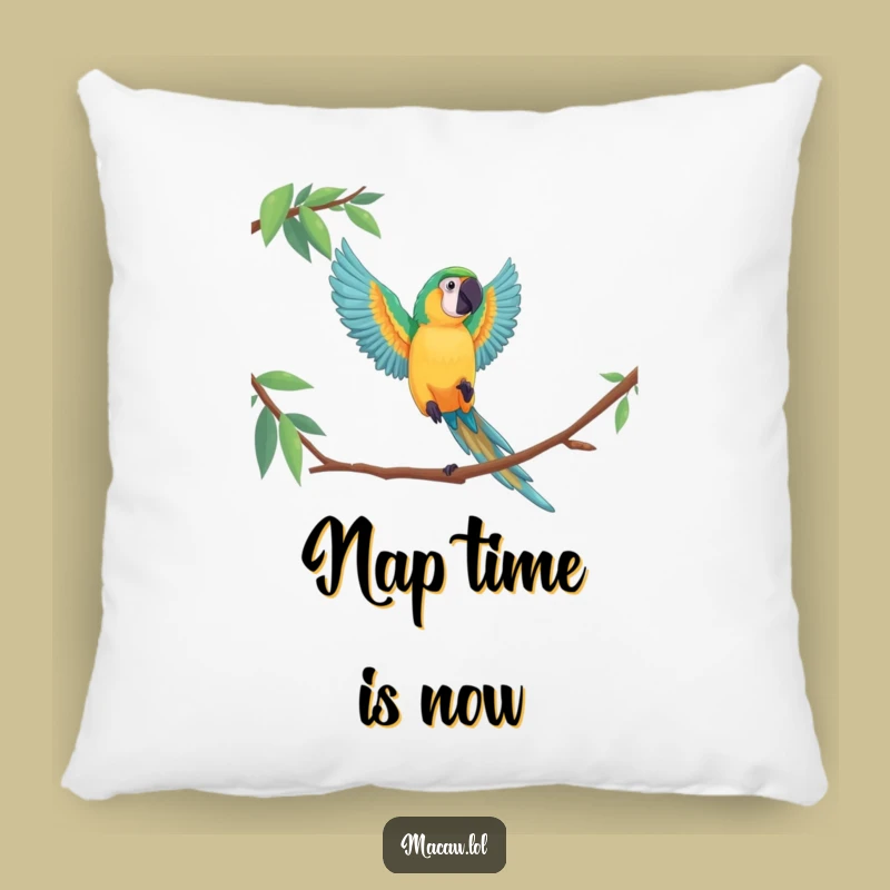 Funny Macaw Leap Pillow, Cozy Bird Acrobatics Cushion, Charming Funny Gift for Sofas