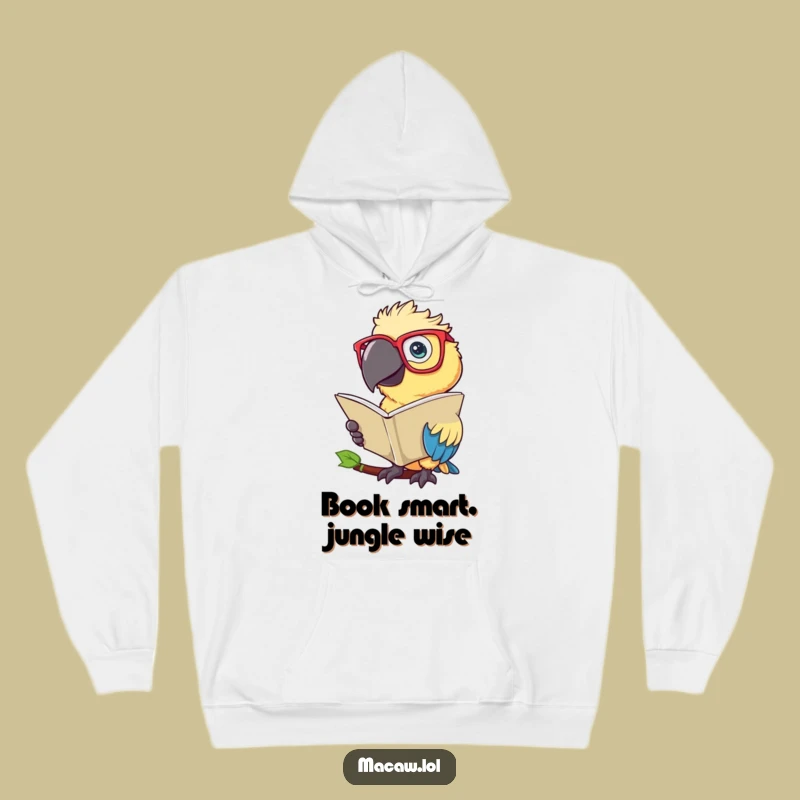 Funny Macaw Scholar Hoodie: Cozy Sweatshirt for Intellectual Bird Lovers