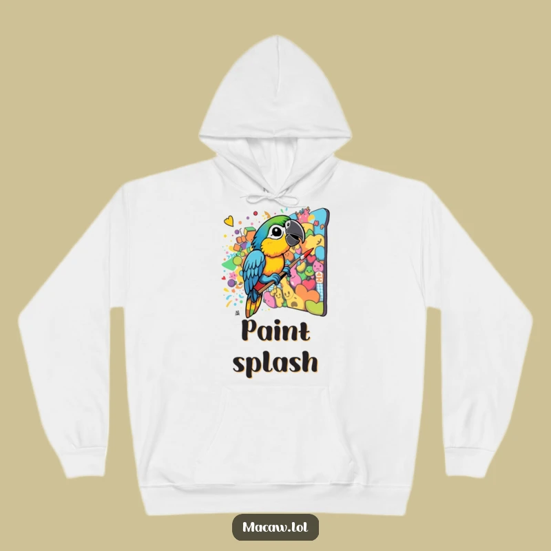 Funny Macaw Artist Hoodie - Cozy Chaotic Colorful Bird Sweatshirt Gift