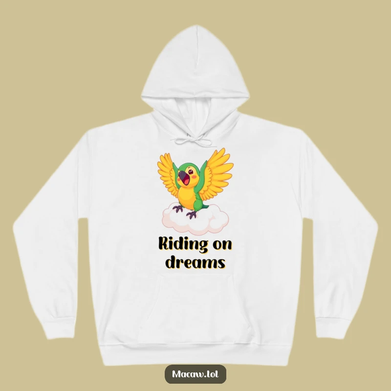 Funny Macaw Cloud Hoodie: Cozy Sweatshirt for Sky-High Fun