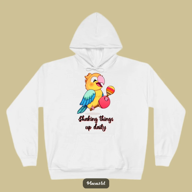 Funny Macaw Maraca Hoodie - Cozy Enthusiastic Bird Sweatshirt