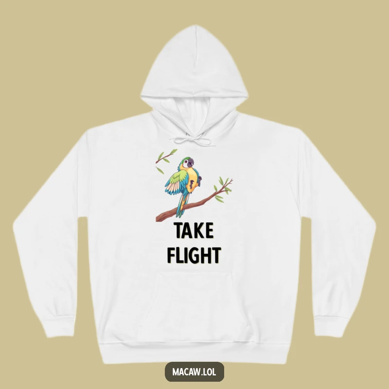 Funny Macaw Acrobat Hoodie - Cozy Dramatic Bird Sweatshirt Gift
