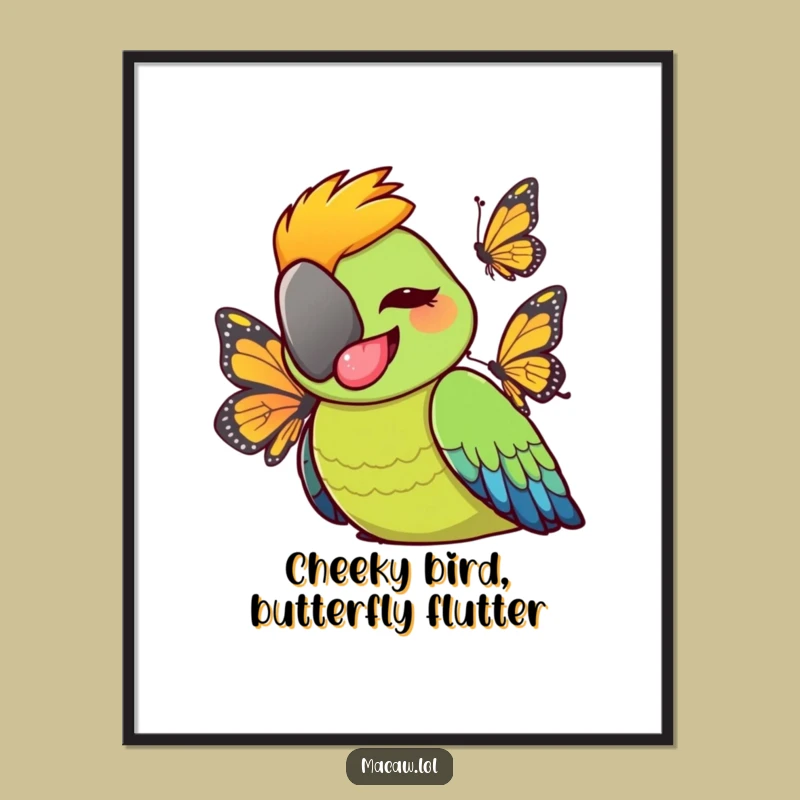Funny Free Printable Wall Art: Cheeky Macaw - Playful Decor!