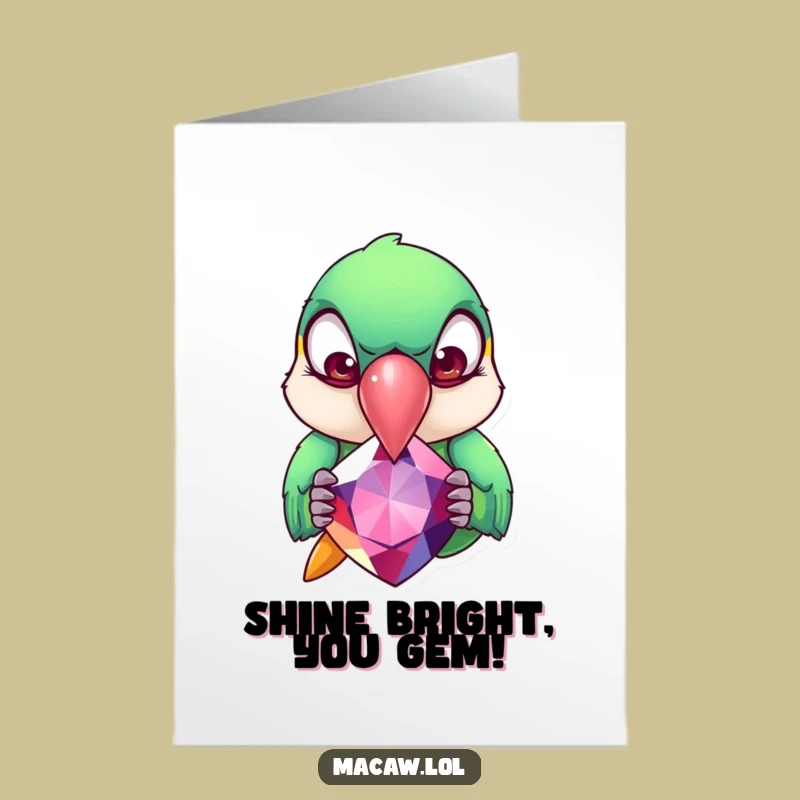 Free Printable Congrats Card: Stressed Macaw Gems, Hilarious Downloadable Gift!