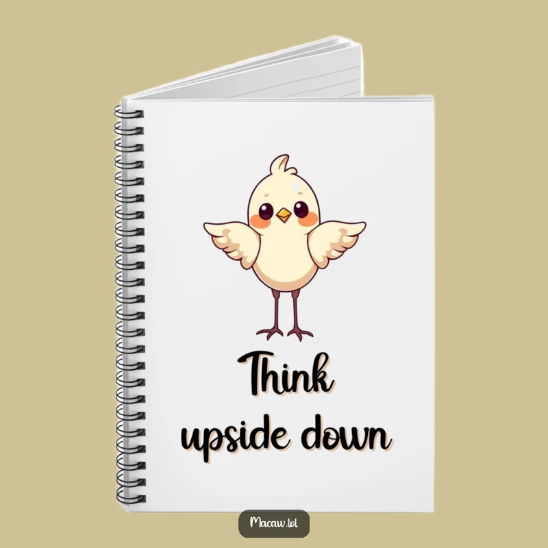 Funny Bird Headstand Notebook - Hilarious Proud Avian Journal Gift