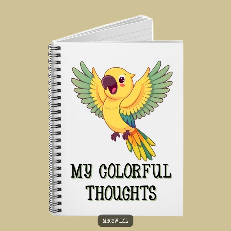 Funny Happy Macaw Rainbow Wings Notebook: Joyful Bird Journal Funny Gift