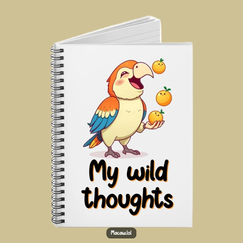 Funny Macaw Juggling Notebook: Jot Down Your Joyful Ideas