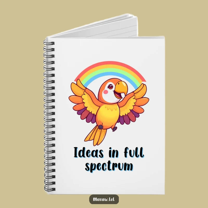 Funny Macaw Rainbow Notebook: Journal Your Dreams, Colorful Bird Gift