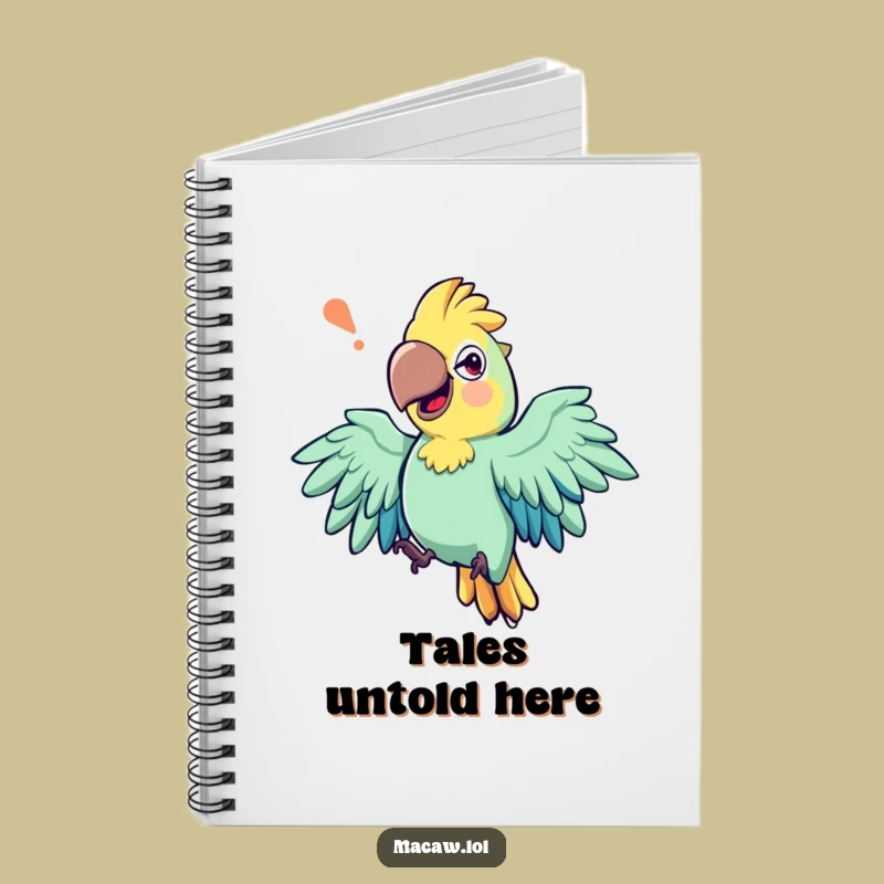 Funny Storyteller Macaw Notebook: Jot down tales, a perfect funny gift for note-takers.