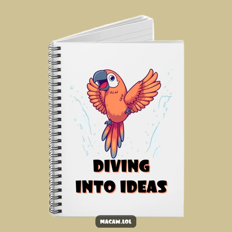 My Waterfall Adventures: Funny Energetic Macaw Notebook for Ideas