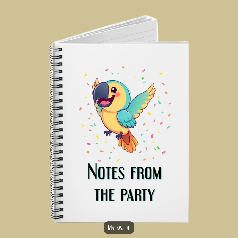 Funny Macaw Confetti Notebook: Journal Your Celebrations, Joyful Bird Gift