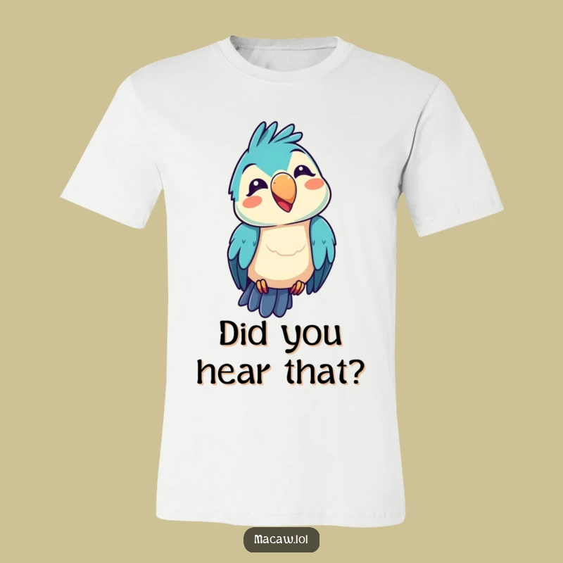 Funny Kawaii Macaw T-Shirt: Silly Expression Apparel, Perfect Gift