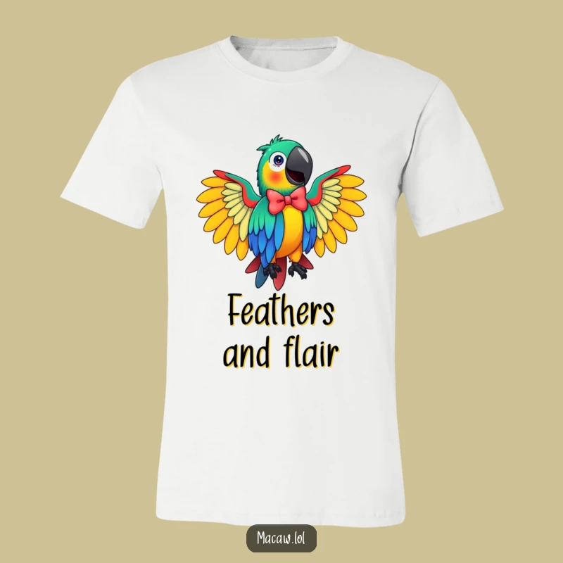 Funny Macaw Shirt: Flamboyant Bowing Bird Design, Expressive and Hilarious Tee