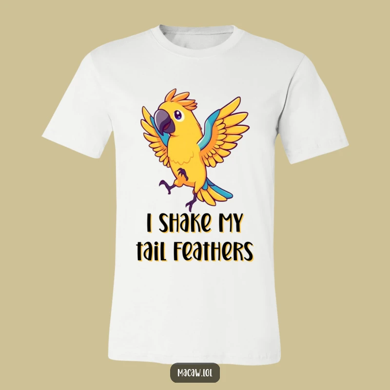 Funny Macaw Dance T-Shirt: Energetic Stylized Bird Moves, Hilarious Feathered Friend Gift