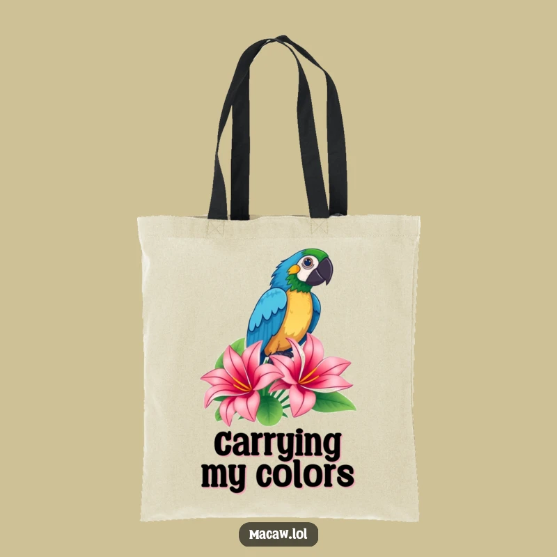 Funny Macaw Tote Bag: Tropical Style, Carry Your Boldness