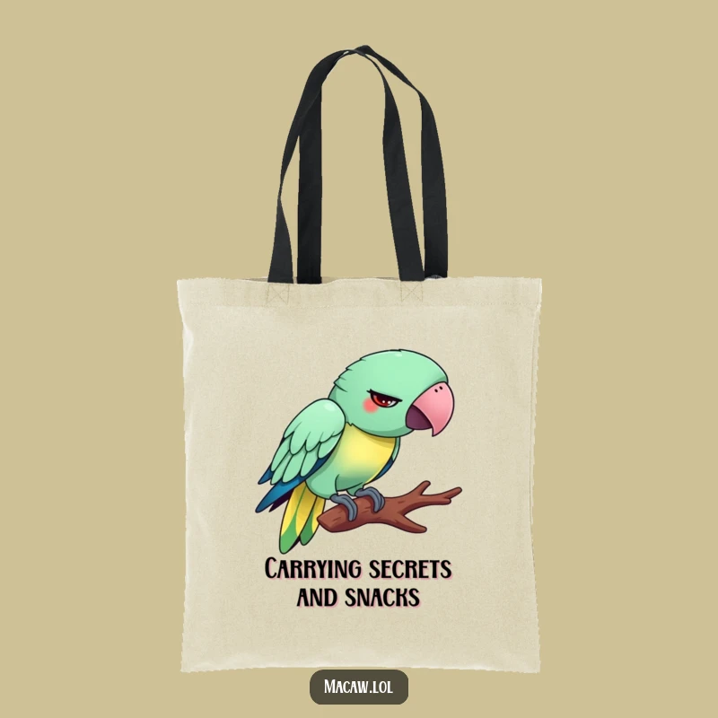 Funny Tiptoeing Macaw Tote Bag: Carry Your Laughs with This Silly Bird