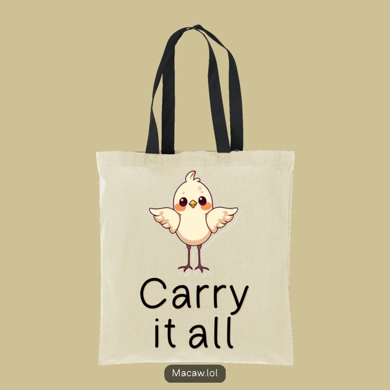 Funny Bird Headstand Tote Bag - Hilarious Proud Avian Carryall Gift